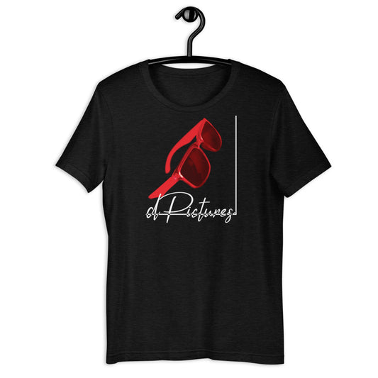 dPictures Brille Rot - Kurzärmeliges Unisex-T-Shirt